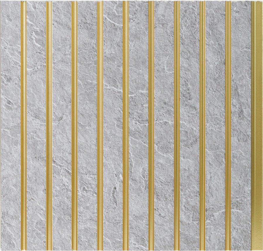 Grey Stone Gold-Trim Fluted