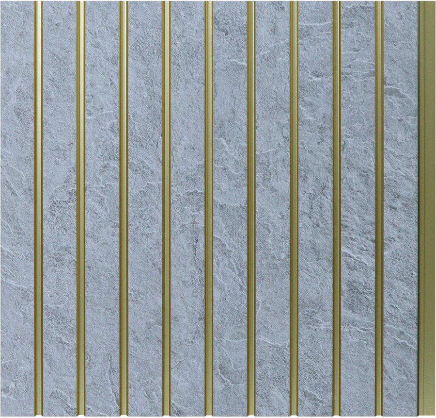 Ash Grey Gold-Trim Fluted